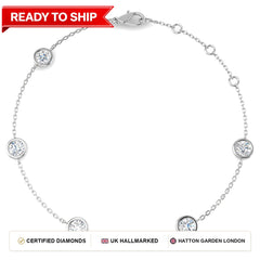 Lab grown diamond tennis bracelet