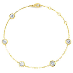 1.25ct Lab Grown Diamond Bracelet in 9K Yellow Gold