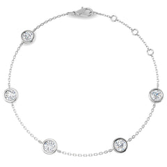 1.56ct Natural Diamond Bracelet in 18K White Gold