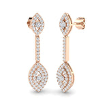 Deexy 1ct Gold Diamond Drop & Trilogy Earrings – Elegant Jewelry Luxe