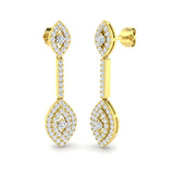 Deexy 1ct Gold Diamond Drop & Trilogy Earrings – Elegant Jewelry Luxe
