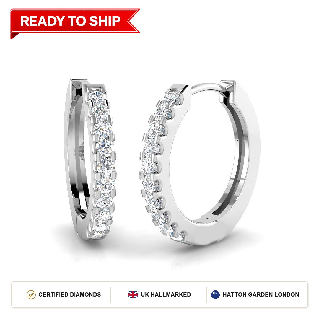 Lab grown diamond earring
