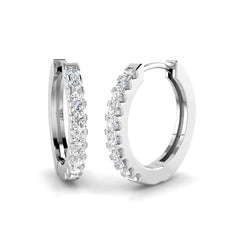 0.20 Carat D-E/VS Lab Grown Diamond Hoops Earring 9k White Gold Ready To Ship