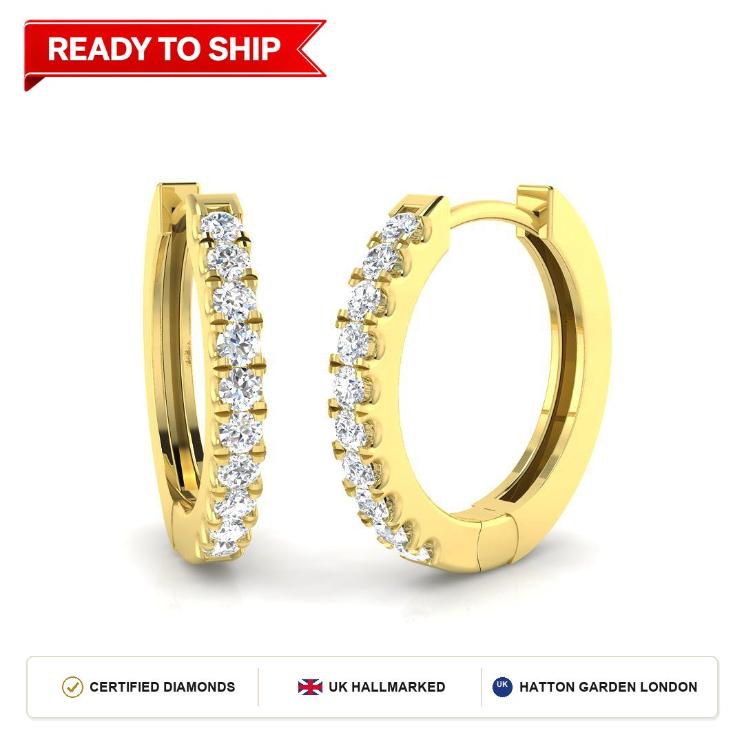 Lab grown diamond earring