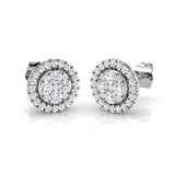 Elegant Gold Cluster Diamond Earrings | Calla Collection - 0.5ct to 1ct