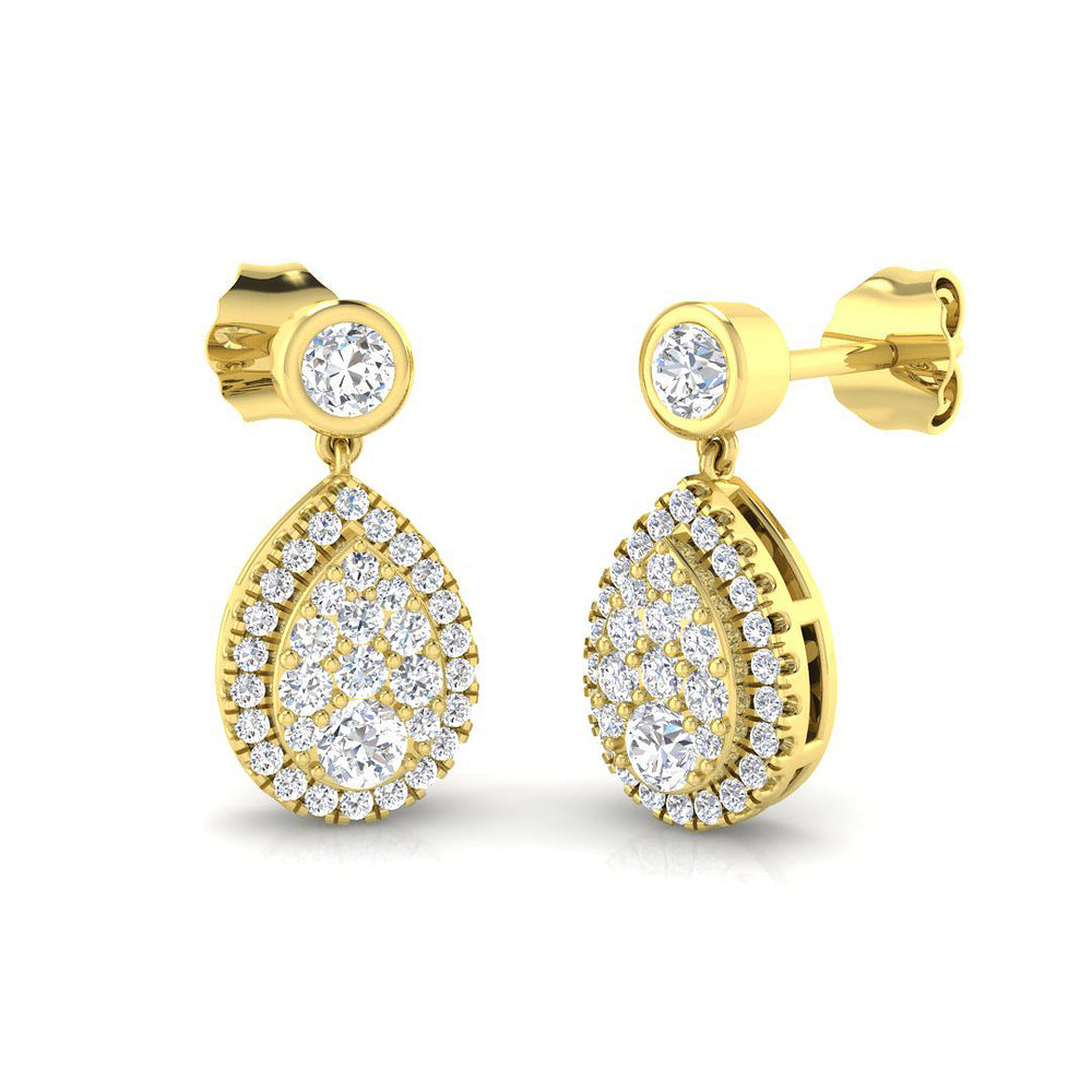 Opulent Diamond Earring 0.5 ct  Platinum, 9ct, 18ct White, Yellow & Rose Gold | Handcrafted Fine Jewellery-14