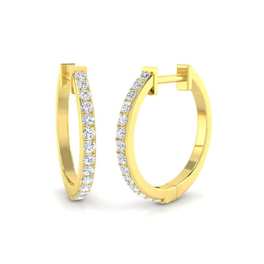 Hoop Earrings - Tunly Diamond 0.33ct Luxury Gold