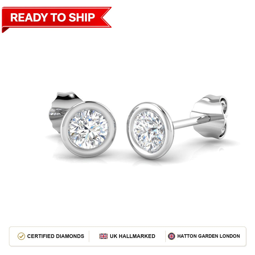 Lab grown diamond earring