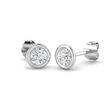 9ct White Gold 0.57ct Lab Grown Diamond Solitaire Earrings