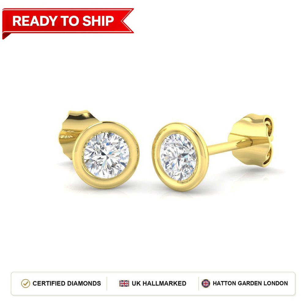 Lab grown diamond earring