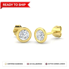 Lab grown diamond earring
