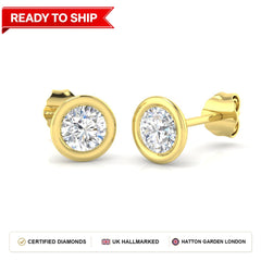 Lab grown diamond earring