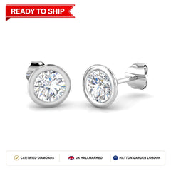 Lab grown diamond earring