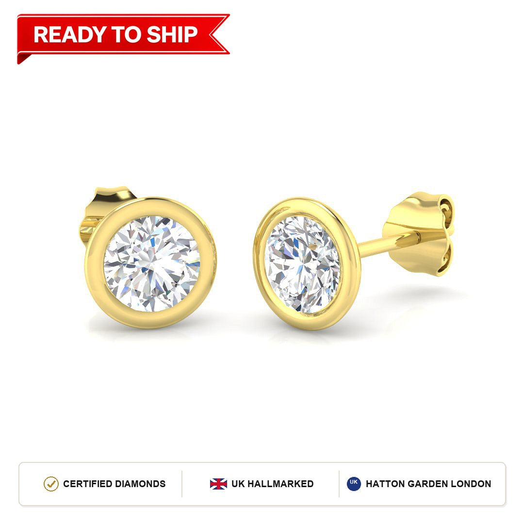 Lab grown diamond earring