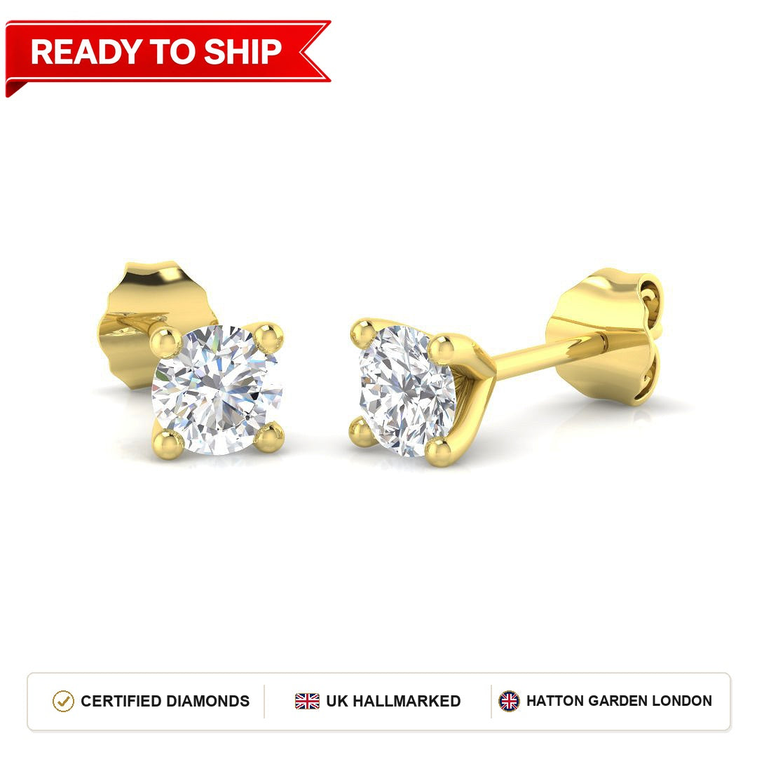 Lab grown diamond earring