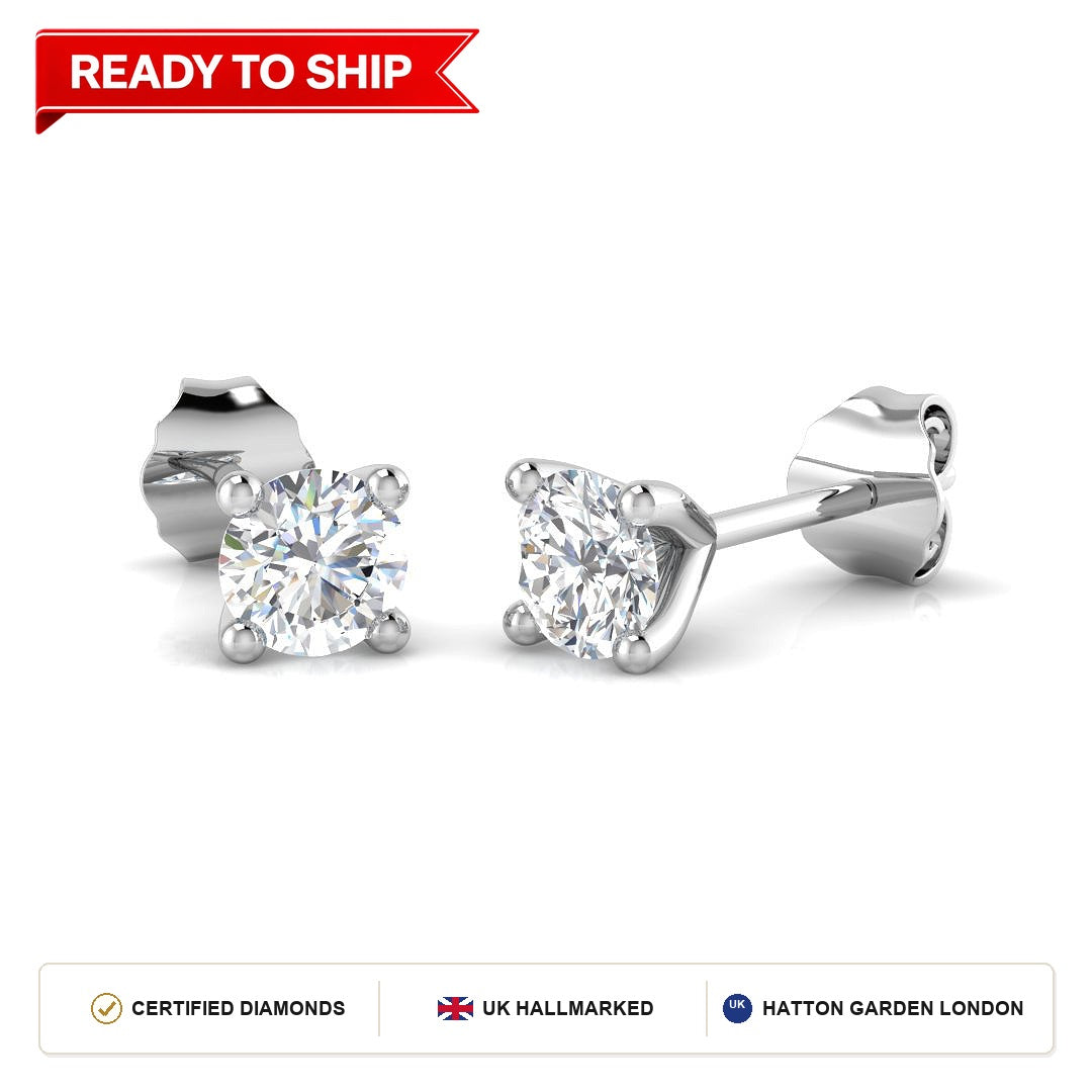 Lab grown diamond earring