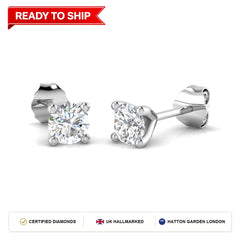 Lab grown diamond earring