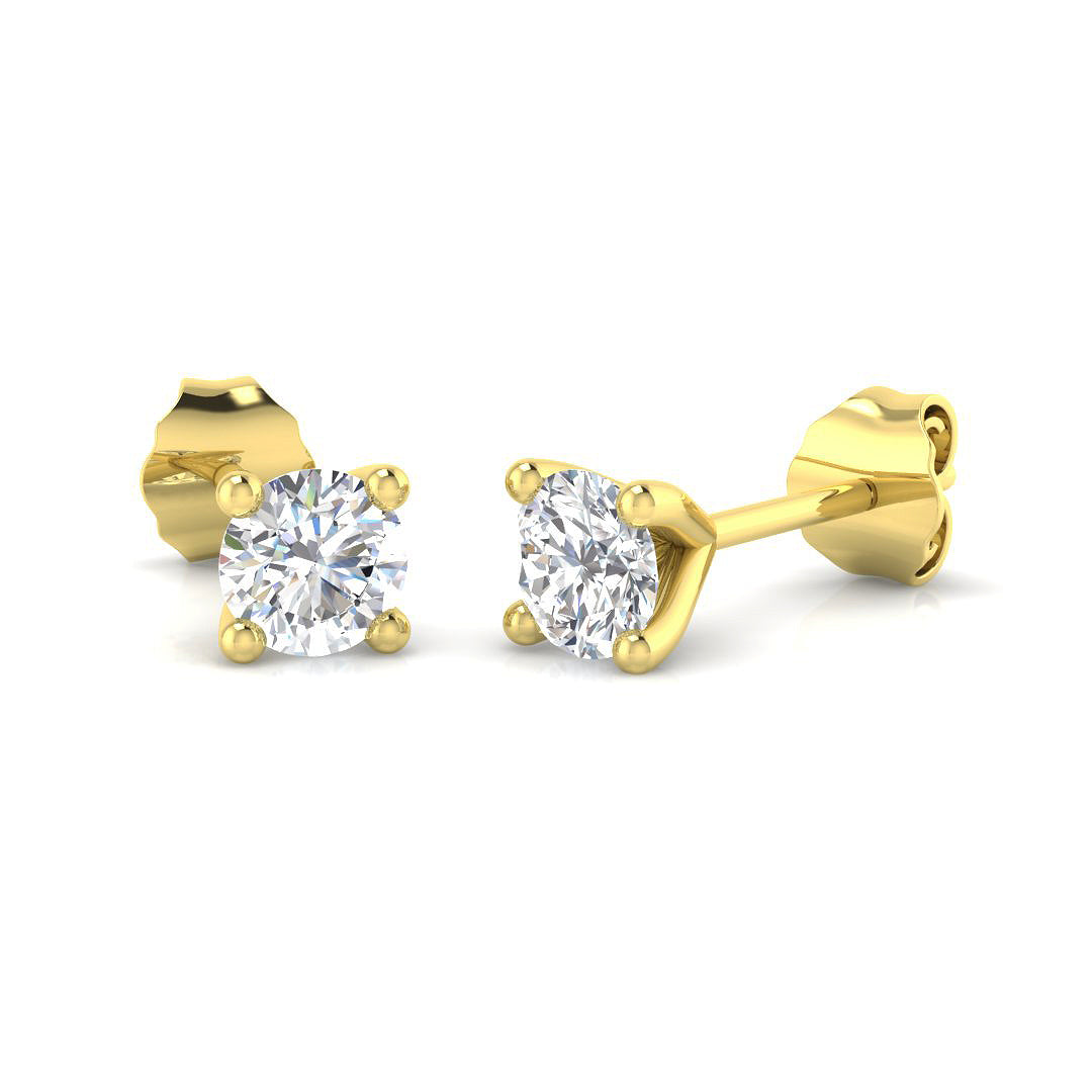 9ct Yellow Gold 0.49ct Lab Grown Diamond Solitaire Earrings