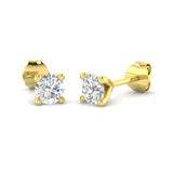 9ct Yellow Gold 0.49ct Lab Grown Diamond Solitaire Earrings