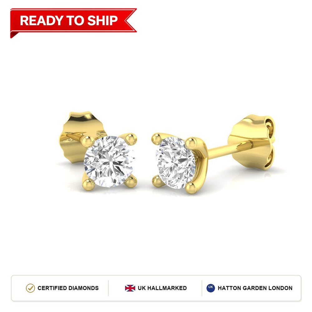 Lab grown diamond earring