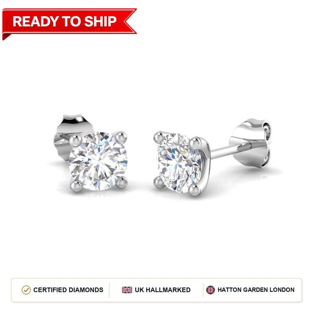 Lab grown diamond earring