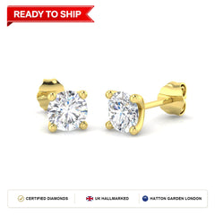 Lab grown diamond earring