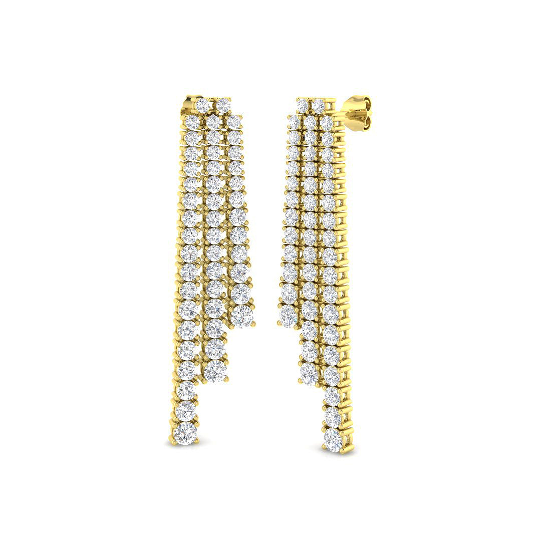 Queen Diamond Earring 5.5 ct  Platinum, 9ct, 18ct White, Yellow & Rose Gold | Handcrafted Fine Jewellery-14