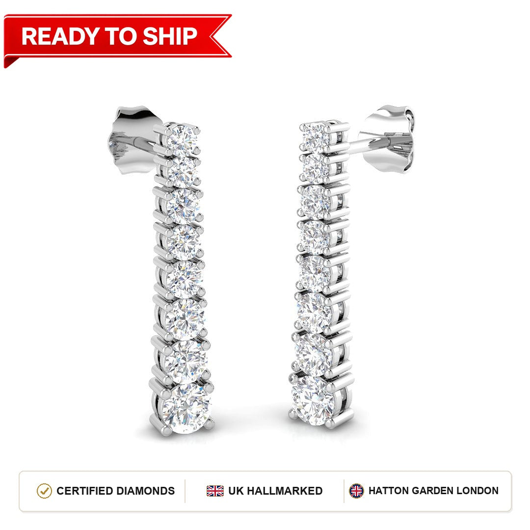 Lab grown diamond earring