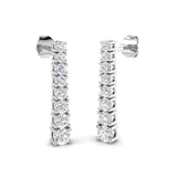 1.09ct Lab Diamond Round Cut Stud Earrings in 9K White Gold
