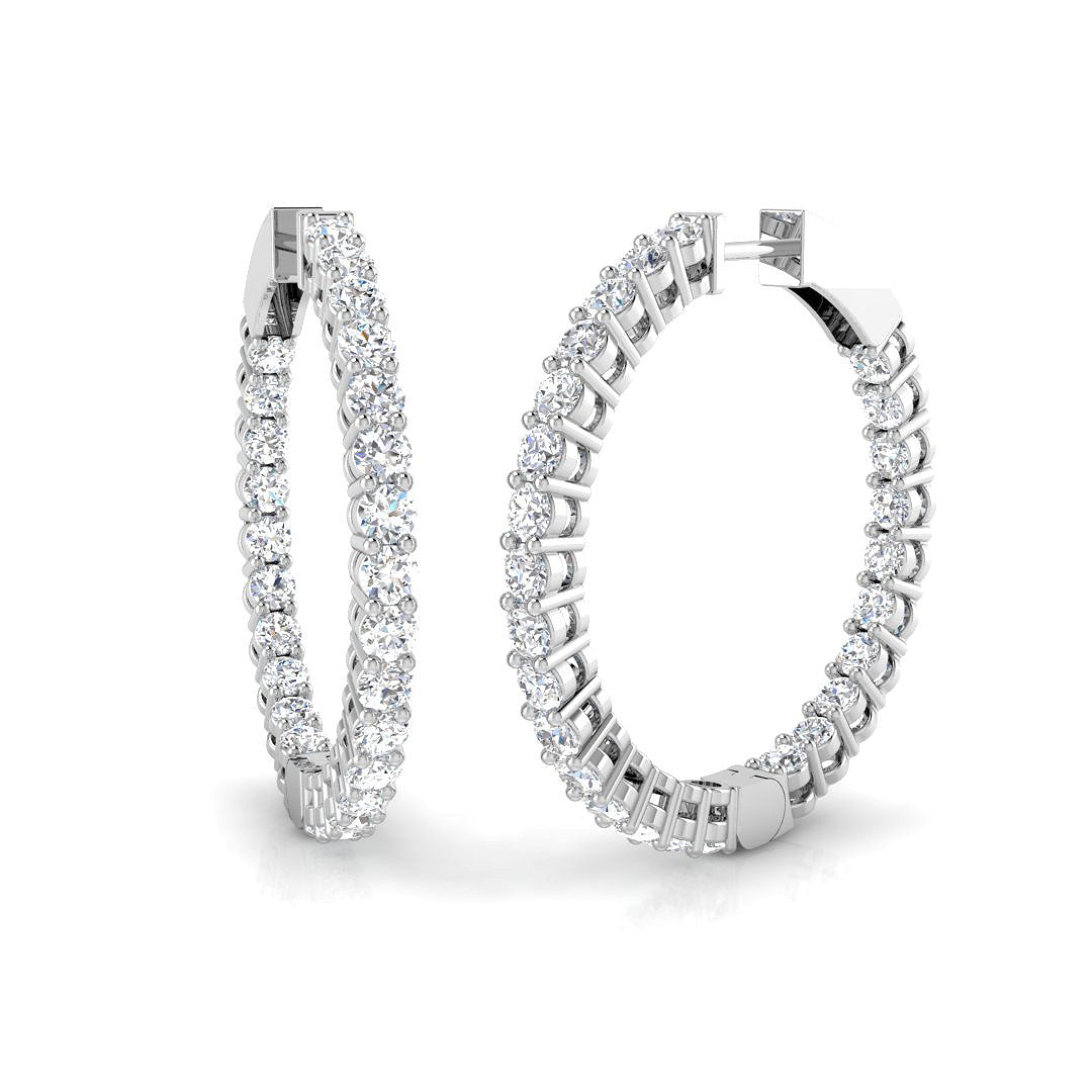 Iconic Diamond Earring 3 ct  Platinum, 9ct, 18ct White, Yellow & Rose Gold | Handcrafted Fine Jewellery-3
