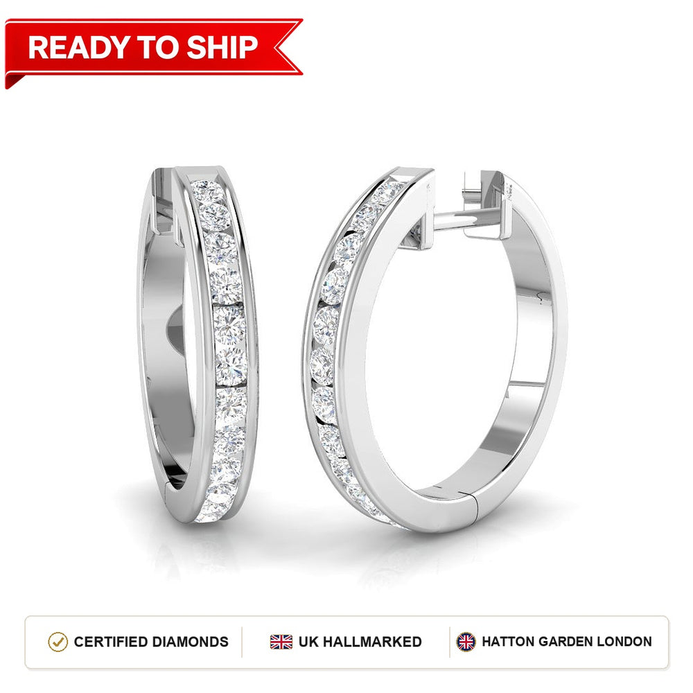 Lab grown diamond earring