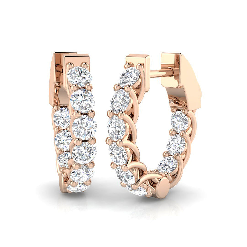 Hoop Earrings - Engry 2ct Lab Grown Diamond