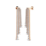 Cupid Luxury Gold Drop & Trilogy Diamond Earrings | 3ct-5.5ct