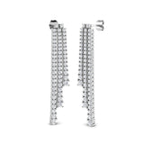 Cupid Luxury Gold Drop & Trilogy Diamond Earrings | 3ct-5.5ct