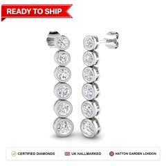 Lab grown diamond earring