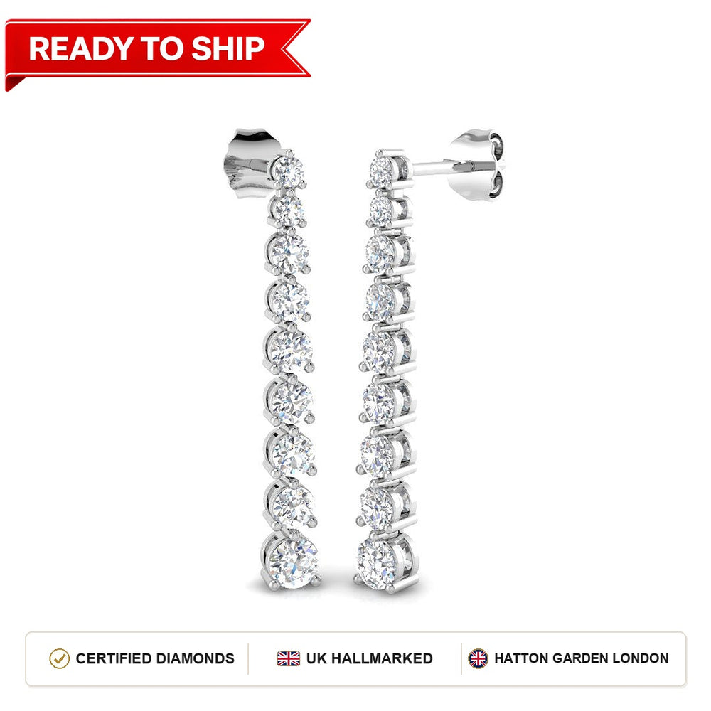 Lab grown diamond earring