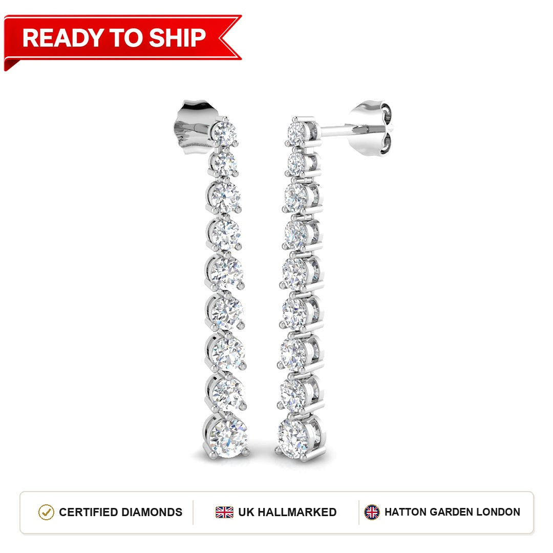 Lab grown diamond earring