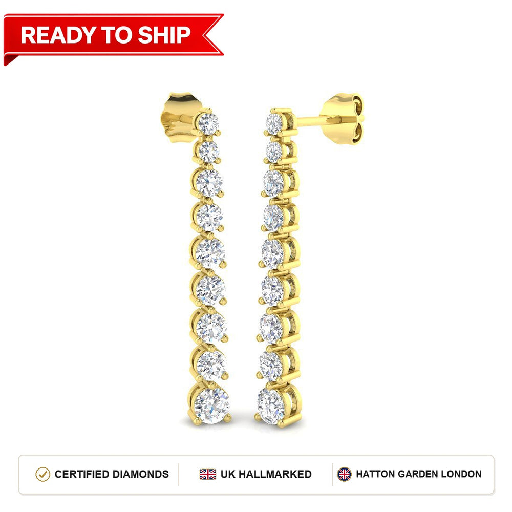 Lab grown diamond earring