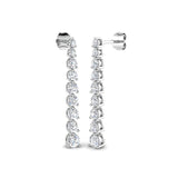 1.46ct Lab Diamond Round Cut Stud Earrings in 9K White Gold