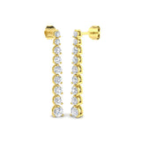 1.46ct Lab Diamond Round Cut Stud Earrings in 9K Yellow Gold