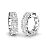 1.5ct to 2.5ct Gold Baguette and Brilliant Diamond Earrings