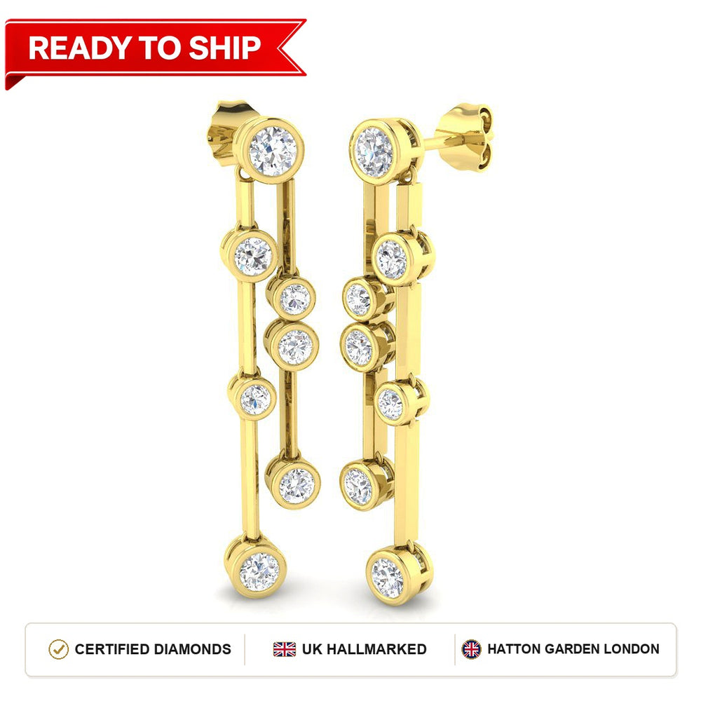 Lab grown diamond earring