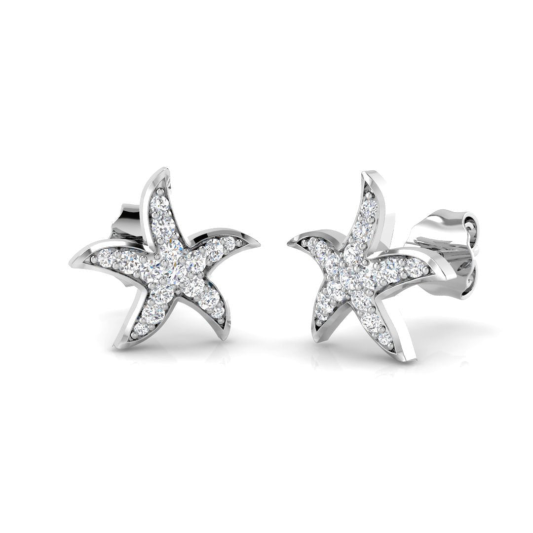 Elegant Gold Star Diamond Earrings - 0.2ct to 0.25ct Luxe Jewelry