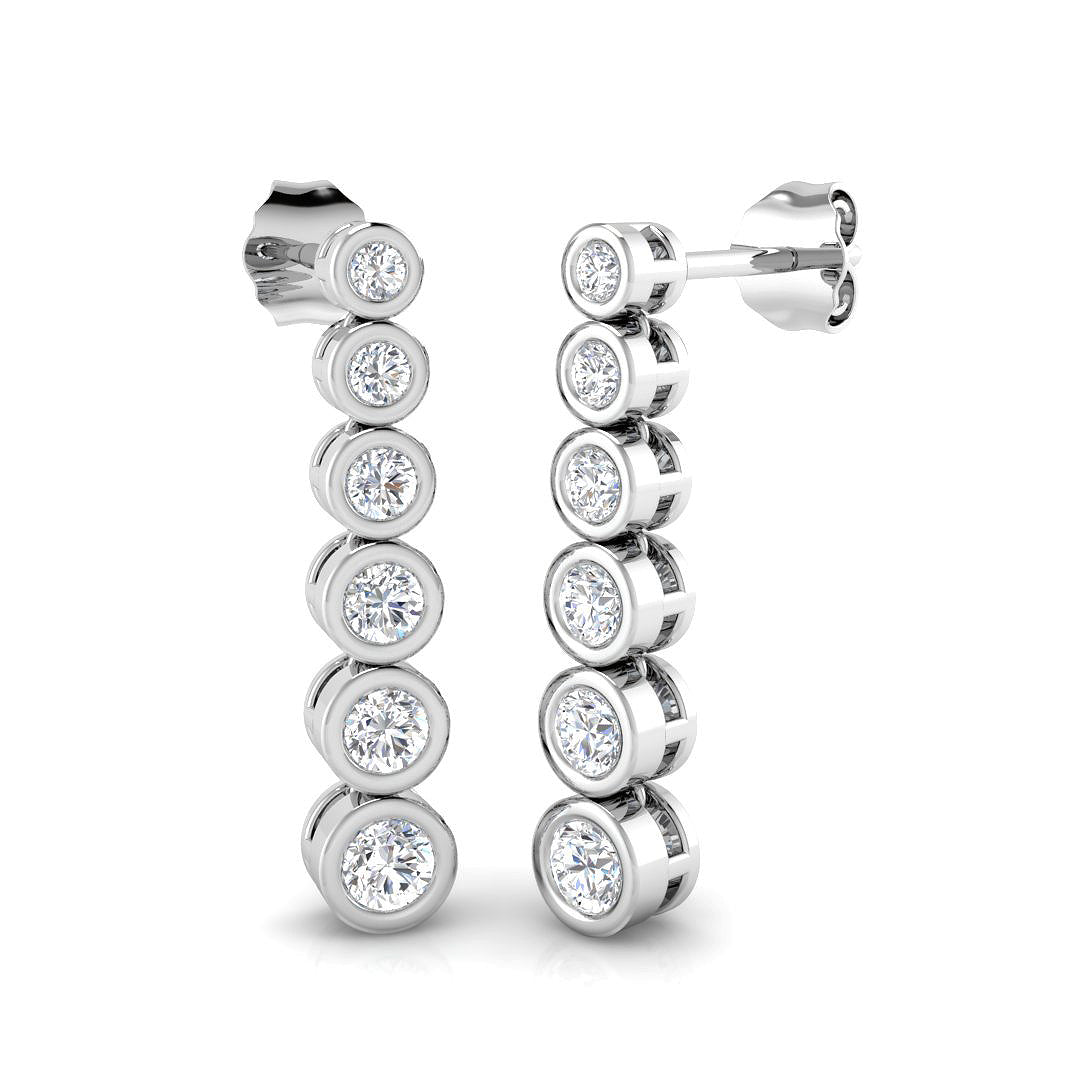 Cress Luxury Gold Drop & Trilogy Diamond Earrings | 0.5ct to 3ct