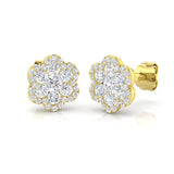 Ivy Cluster Diamond Earrings in Gold - 0.5ct to 1ct Luxury Jewelry