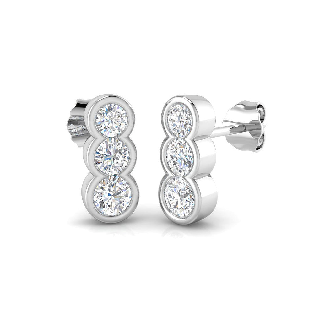 Shimmering Diamond Earring 1 ct  Platinum, 9ct, 18ct White, Yellow & Rose Gold | Handcrafted Fine Jewellery-12