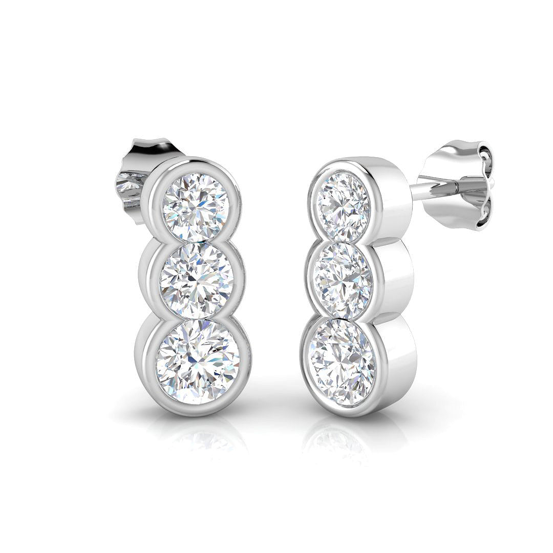 Glittering Diamond Earring 1.5 ct  Platinum, 9ct, 18ct White, Yellow & Rose Gold | Handcrafted Fine Jewellery-12