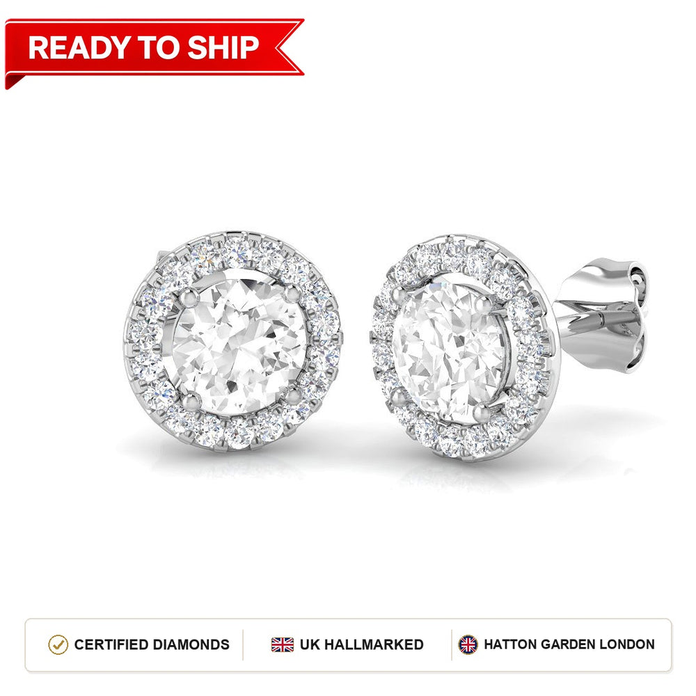 Lab grown diamond earring