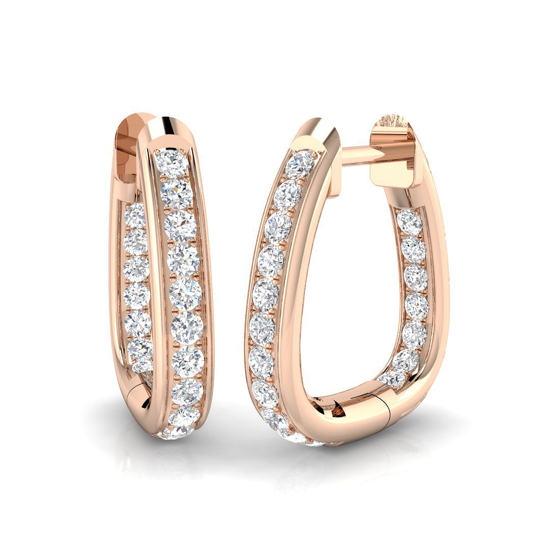 Hoop Earrings - Blaze 0.5ct Gold Pure Elegance