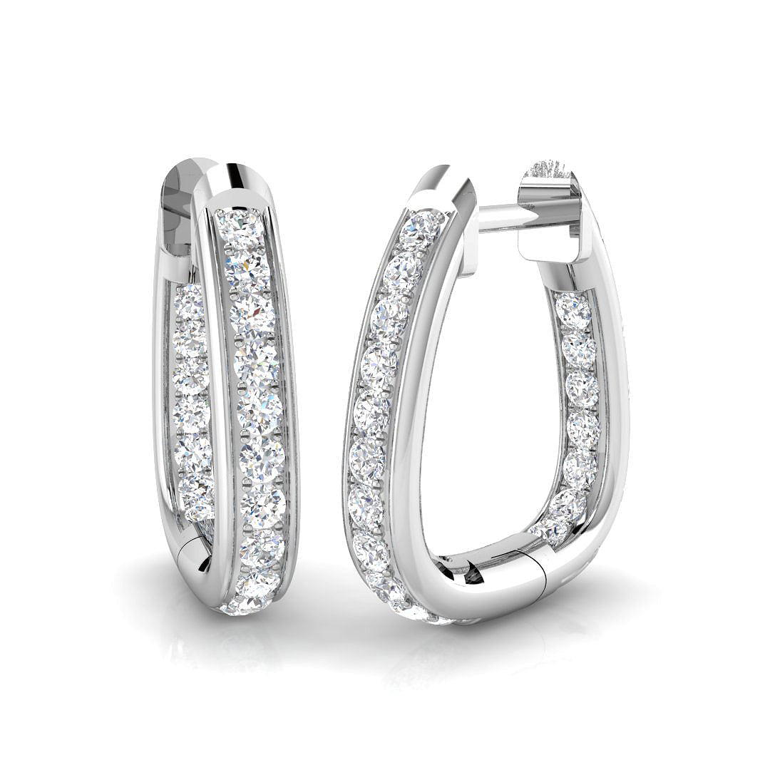Hoop Earrings - Blaze 0.5ct Gold Pure Elegance